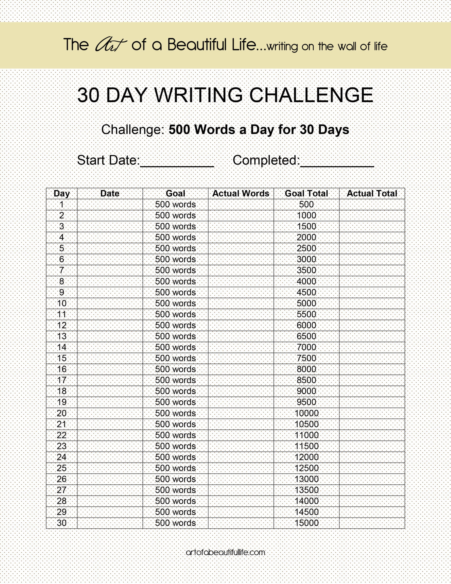 30 day writing challenge 2020