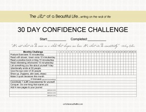 30 Day Challenge - Be Confident - Monthly Challenge