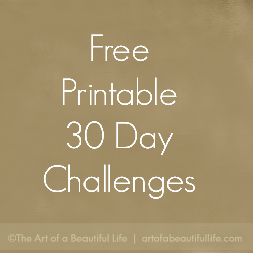30 day challenge sheets - free printable