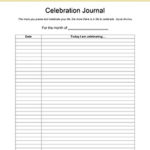 Celebration Journal - Free, Printable Monthly Celebration Journal | artofabeautifullife.com