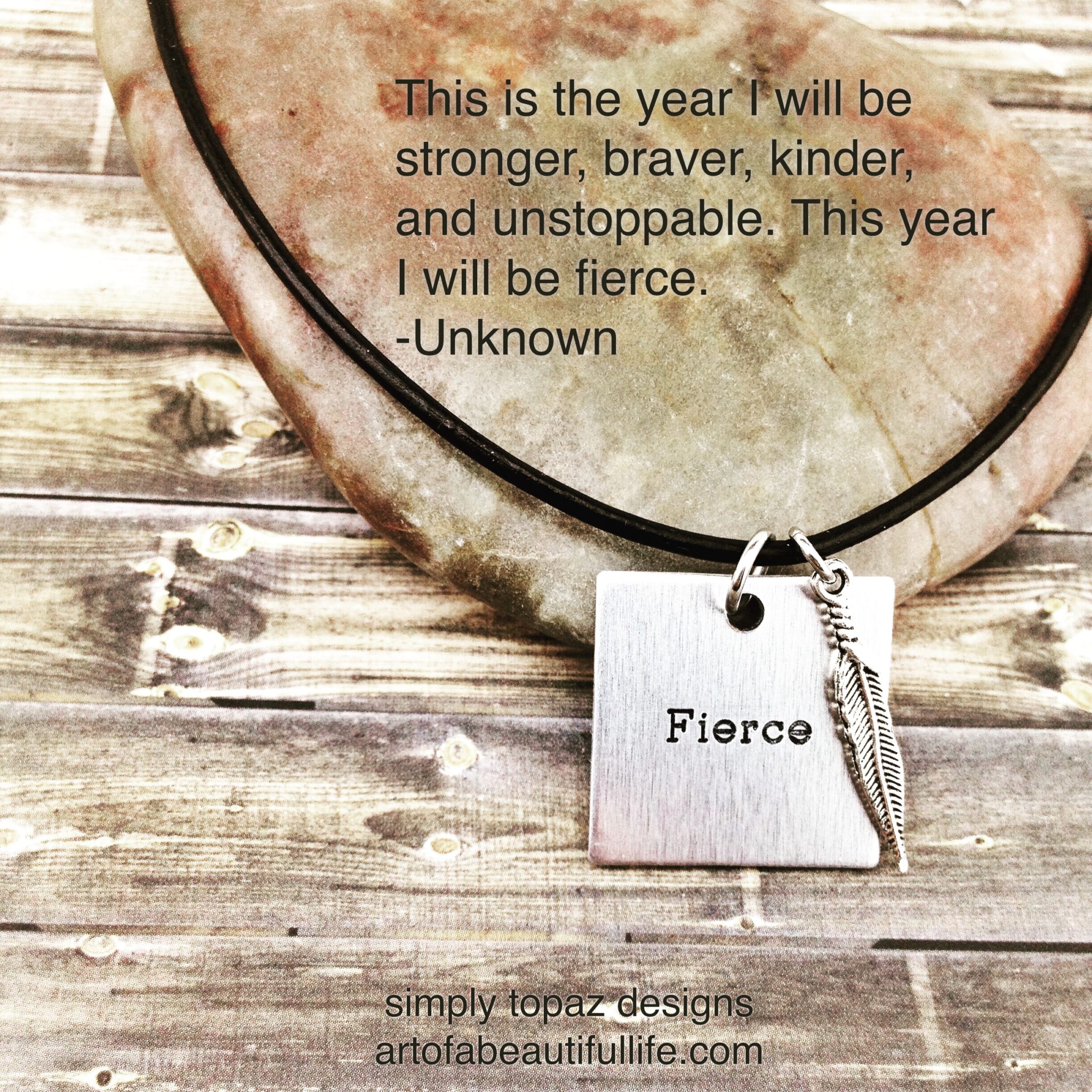 Fierce Quote Necklace - 7759