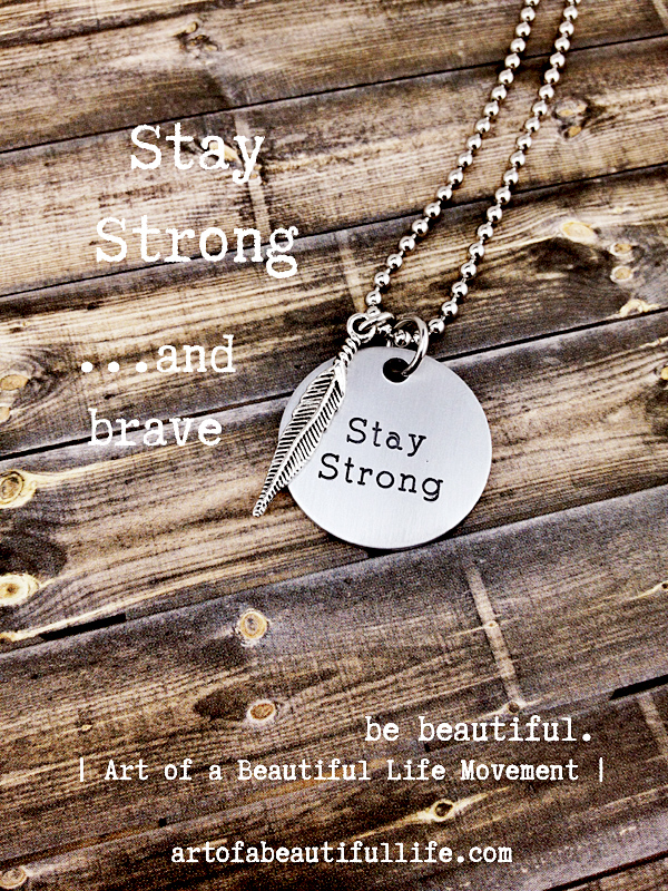 Stay Strong Necklace - Encourage Jewelry - 6359