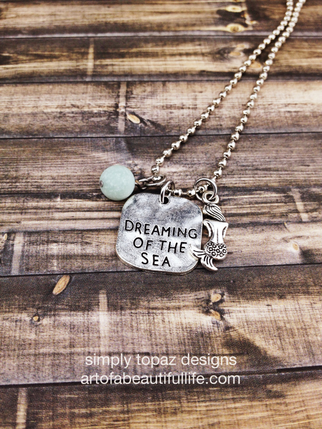 Dreaming of the Sea Mermaid Necklace with Amazonite