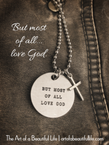 But Most of All Love God Christian Necklace with Cross