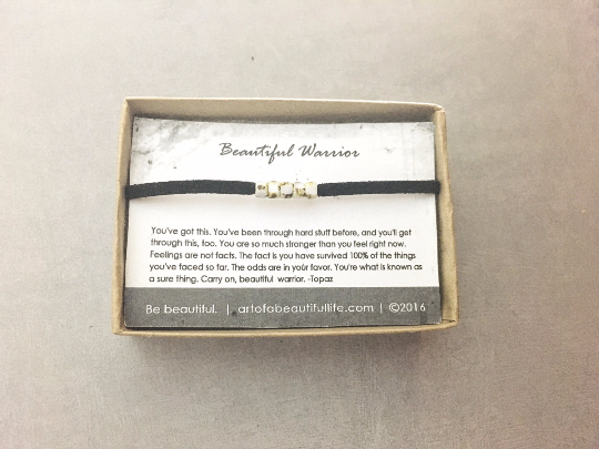 Beautiful Warrior Bracelet - Be Strong Jewelry Gift Idea