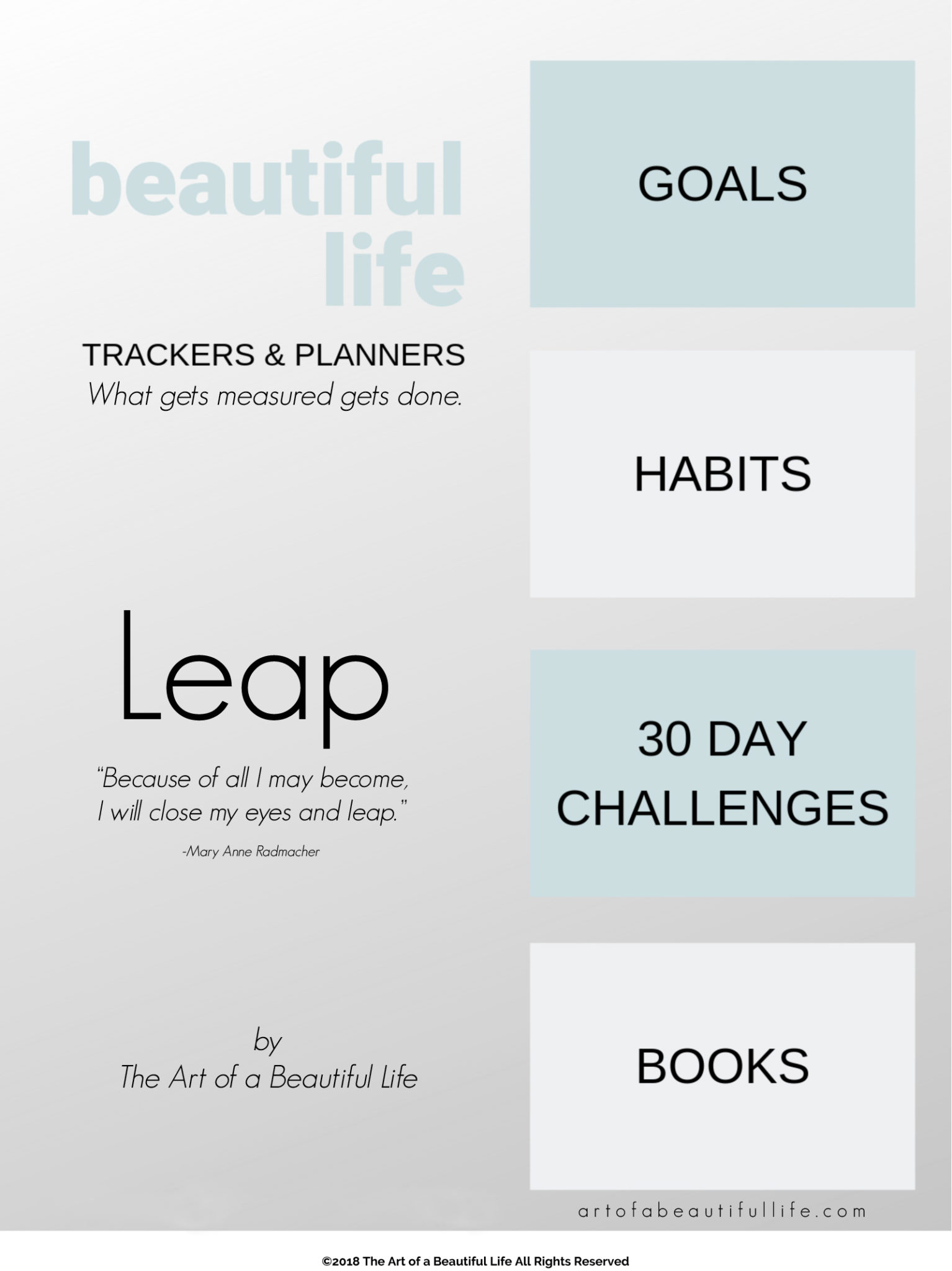 The Leap Journal Ultimate Goal Planner Tracker For A Beautiful Life