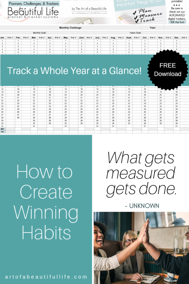 Create Winning Habits with Yearly Challenge Tracker